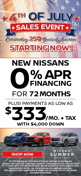 Bella Nissan of Venice 4th of July Sales Event